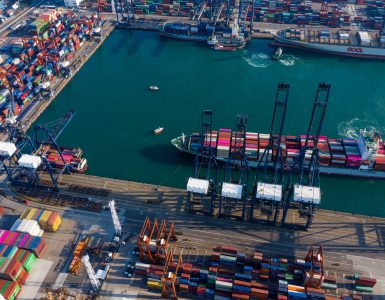 Kwai Tsing , Hong Kong 12 February 2019:- Hong Kong container port Kwai Tsing , Hong Kong 12 February 2019:- Hong Kong container port